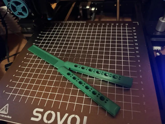3d Printed Butterfly Knife Comb - Safe Trainer With Folding Action (2 pack)