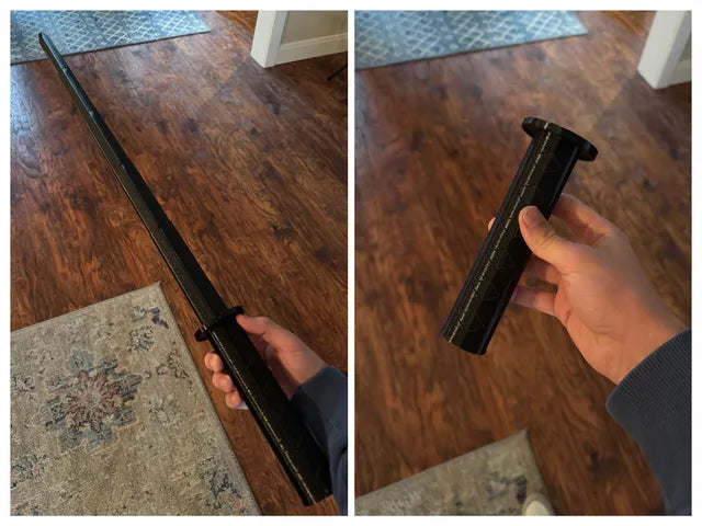 3D Printed Expandable Katana – Telescoping Toy Sword