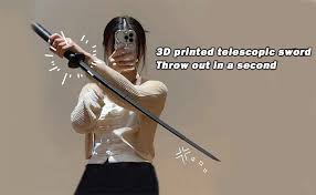 3D Printed Expandable Katana – Telescoping Toy Sword